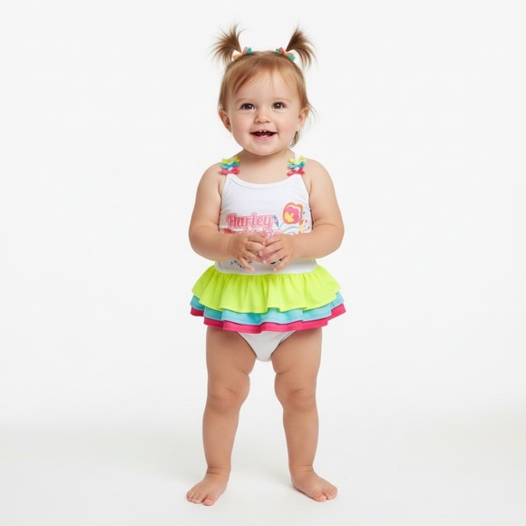 Harley-Davidson Other - Harley Davidson Ruffle One Piece Swimsuit For Baby Girls